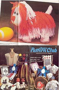 Crocheted Shaggy Dog is featured in Annies Pattern Club Newsletter #47, Dec - Jan 1987.