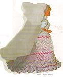 Crochet Pattern-A-Day Calendar 2007 Pink Pearl Wedding Gown