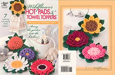 Annies Attic Wildflower Hot Pads & Towel Toppers