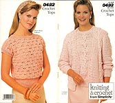 Crochet With Style from Simplicity #0492: Crochet Tops