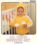 Annie's Attic CROCHET Li'l Chick Sweater Set