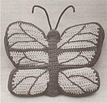 Shady Lane Crochet Butterfly- Shaped Pillow