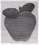 Shady Lane Fruit Potholder Mitts: Apple (original b/w)