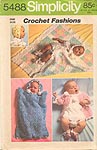 Simplicity paper pattern for crocheted baby layette, dated 1972