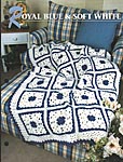 Annie's Crochet Quilt & Afghan Club Royal Blue & Soft White