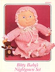 Annie's Attic crocheted soft sculpture Bitty Baby Nightgown Set