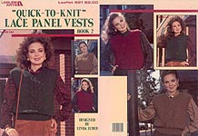 LA Quick To Knit Lace Panel Vests, Book 2