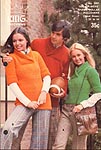 KNIT King Patterns No. 2061: His or Hers Shawl Collar Pullovers