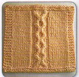 Knitting Pattern-A-Day Calendar: Honeycomb Cable Dishcloth