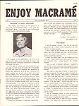 Enjoy Macramé Vol. 1 No. 1, July/ August 1977