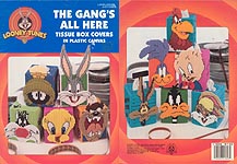 Leisure Arts Looney Tunes The Gang's All Here Tissue Box Covers in Plastic Canvas 