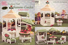 ASN Plastic Canvas Fashion Doll Summer Garden