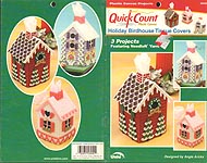 Quick Count Plastic Canvas Holiday Birdhouse Tissue Covers