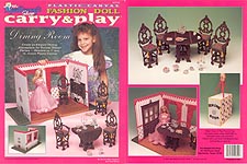 TNC Plastic Canvas Fashion Doll Carry & Play: Dining Room