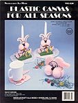 Needlecraft Ala Mode Plastic Canvas For All Seasons: Bunny On Parade Candle Holder & Coster Set