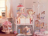 Annie's Attic Plastic Canvas Carousel Nursery Set