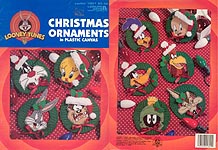 LA Looney Tunes Christmas Ornaments In Plastic Canvas