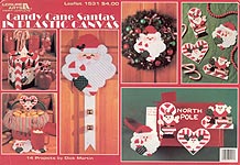 LA Candy Cane Santas in Plastic Canvas