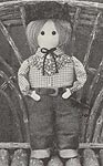 Annie's Attic Dungaree Dude Pillow Doll