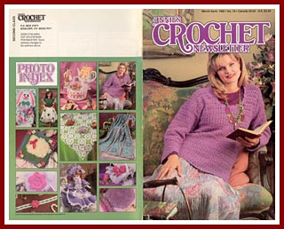 Cover of Annies Crochet Newsletter for March - April 1995.