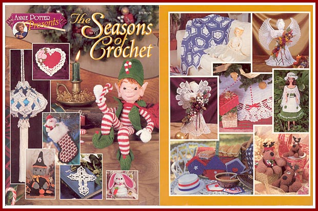 The Seasons of Crochet, published by Annie Potter Presents, contains the Pilgrim Cookie Cutter Dolls.