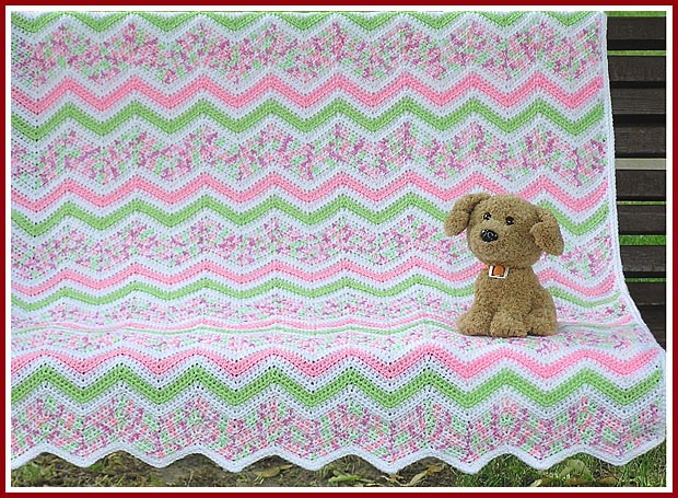 Summer Sherbet Baby Ripple Afghan