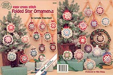 ASN Easy Cross Stitch Folded Star Ornaments